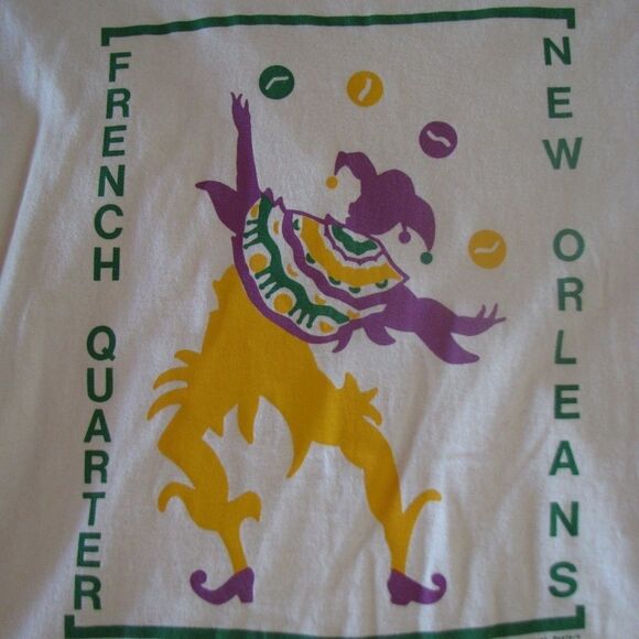 Vintage French Quarter New Orleans Graphic T-Shirt - Picture 2 of 5